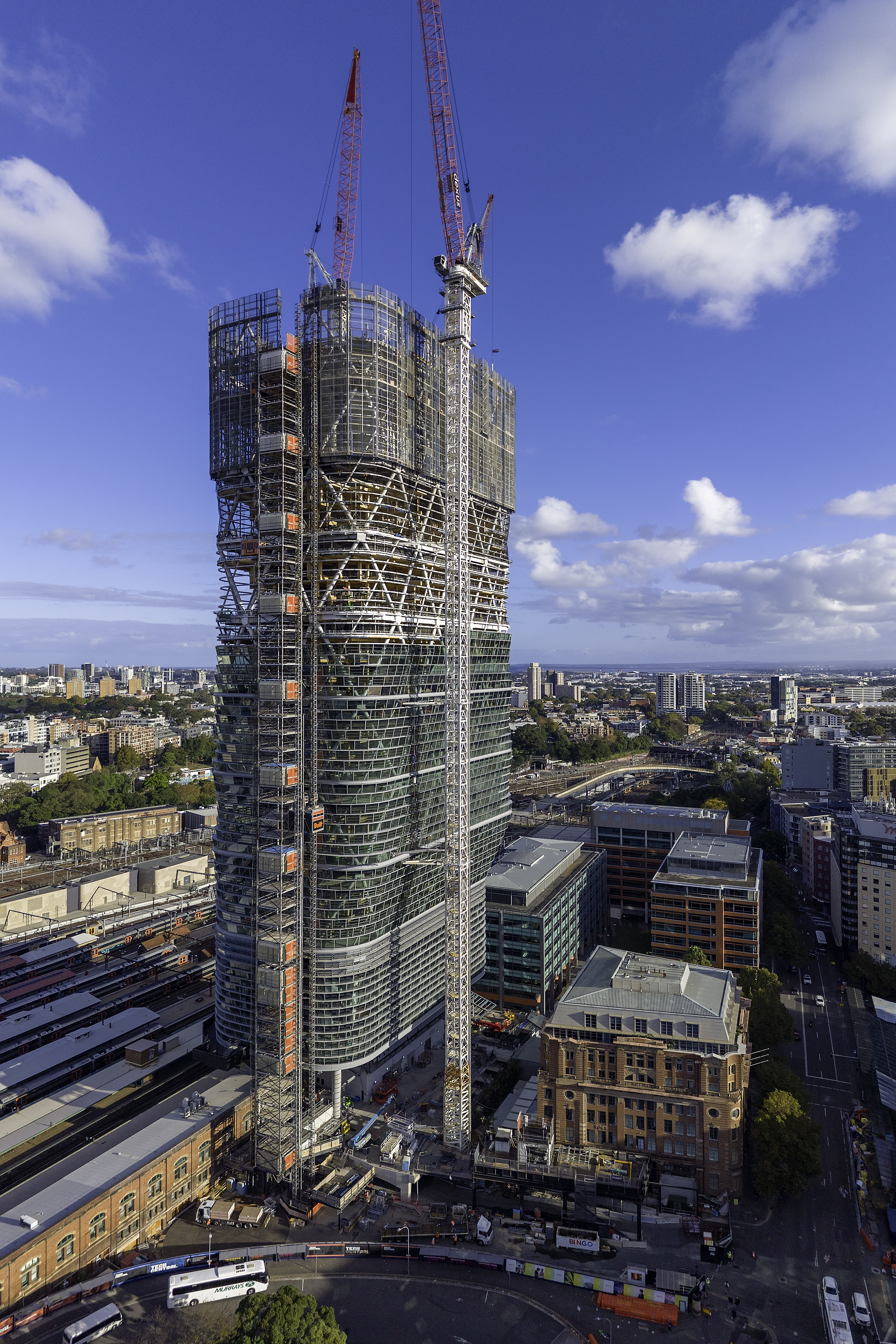 Aerial view of Atlassian Central under construction