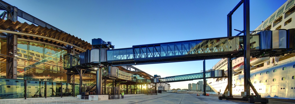 Elevated walkway at White Bay Cruise Passenger Terminal