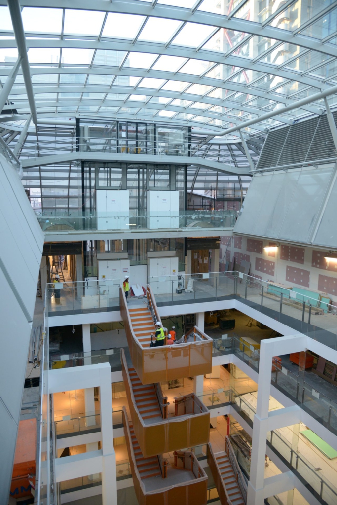 Glass-roofed atrium inside 50 Martin Place