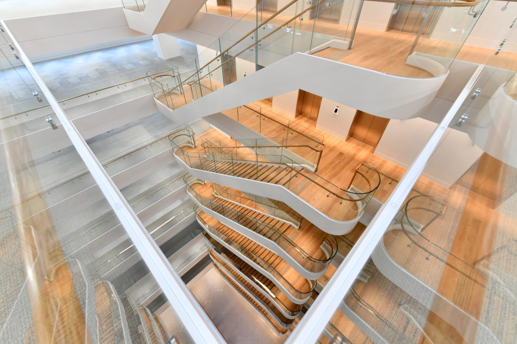 Overhead view of the staircase at 44 Martin Place